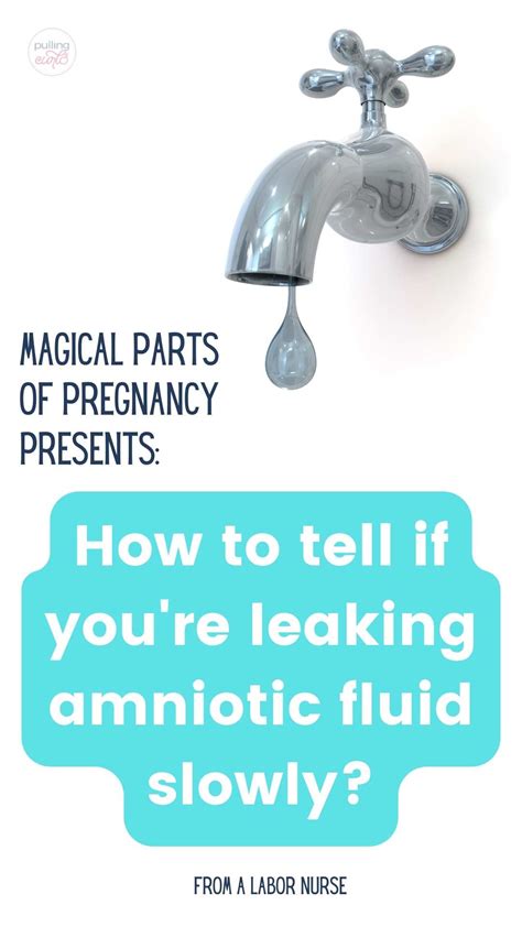 how do you know if your leaking amniotic fluid|Leaking Amniotic Fluid: Signs in 1st to 3rd Trimester